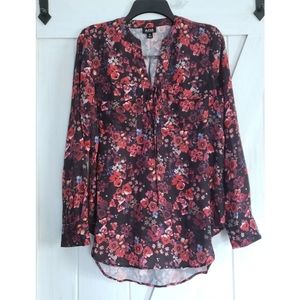 a.n.a A New Approach Women's Floral Long-Sleeve Blouse